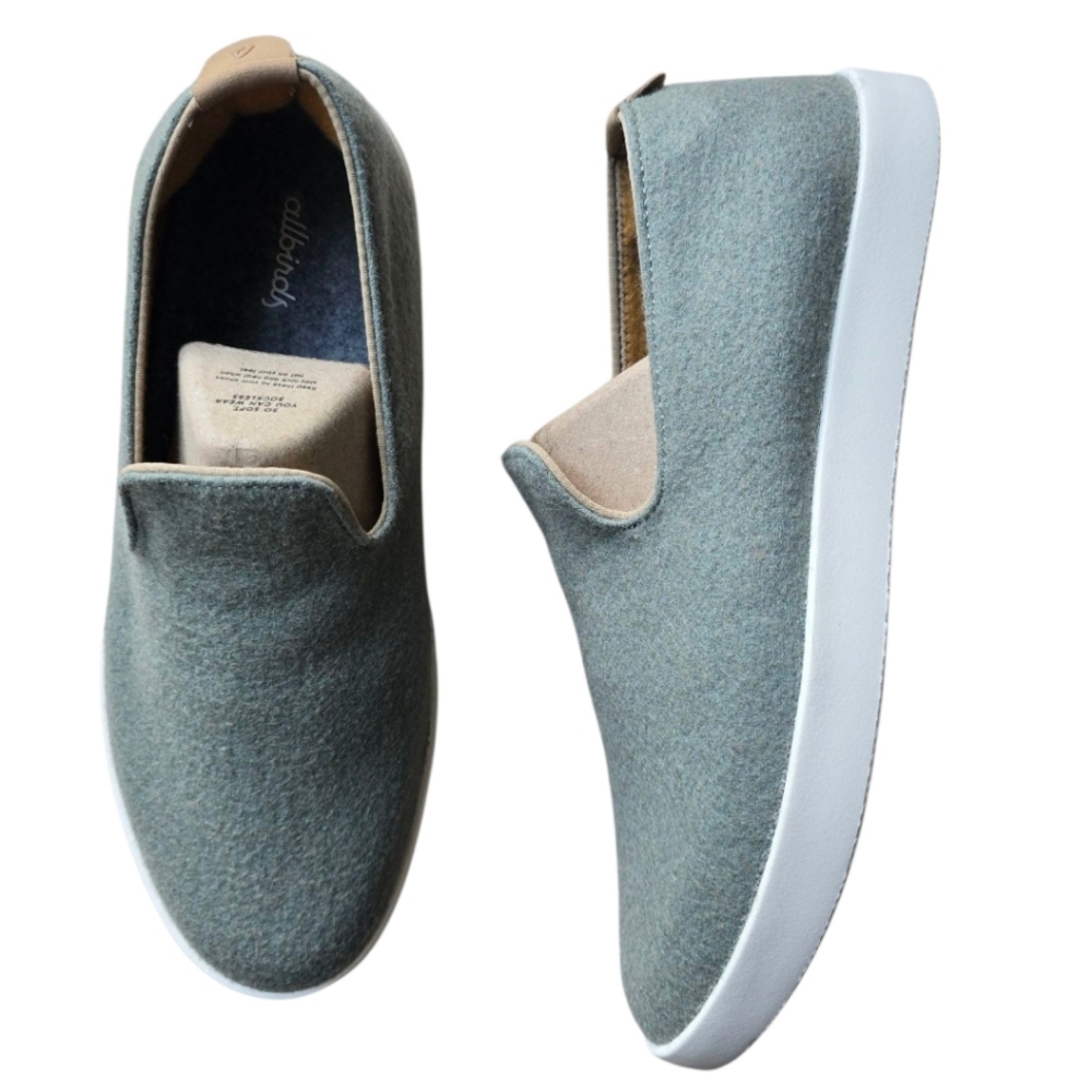 NEW Allbirds Women's Wool Loungers - Hazy Pine (Natural White Sole) - Picture 3 of 8